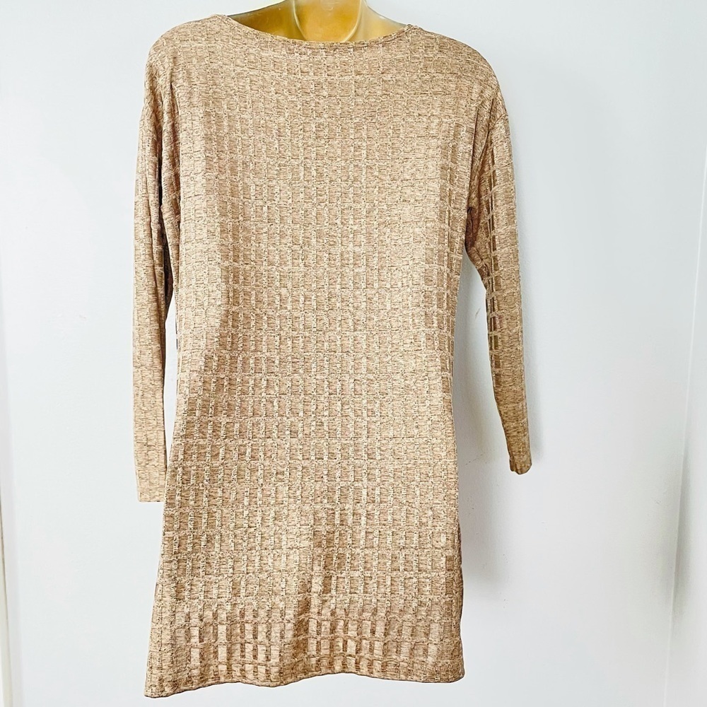 Zara Textured Y2K‎ Knit Top – Neutral Taupe resort wear Size S - Picture 4 of 5